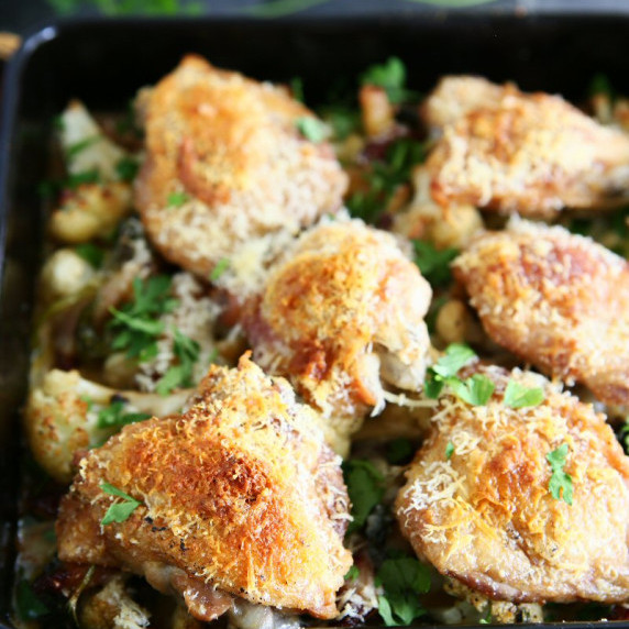 Creamy Cauliflower and Chicken Bake
