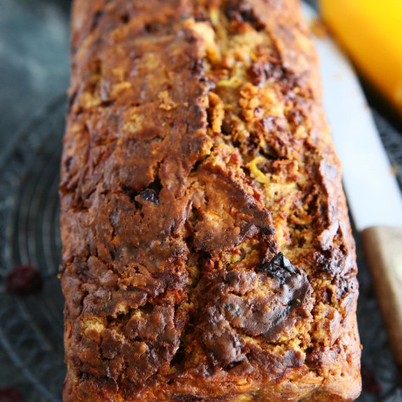 Zucchini Bread with Cranberry and Chocolate