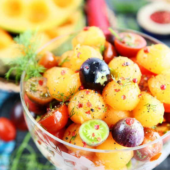 Cantaloupe Tomato Salad