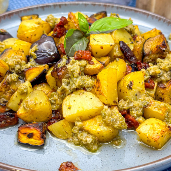 ROASTED EGGPLANT (AUBERGINE) AND POTATO SALAD