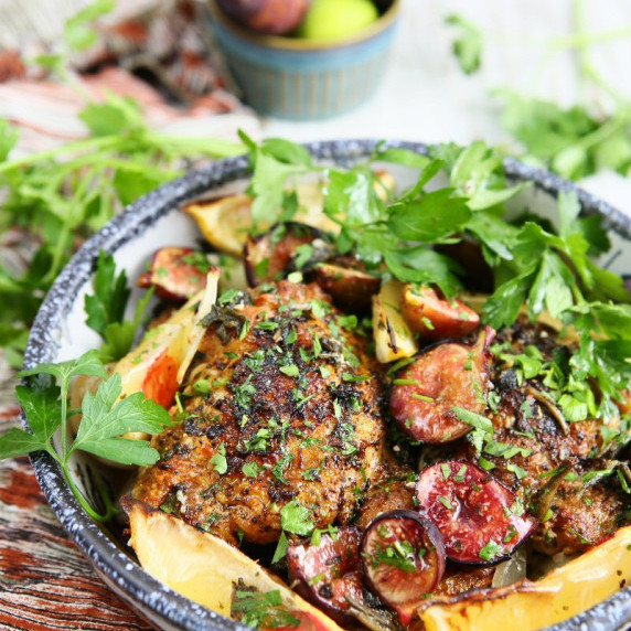 Roast Chicken with Figs