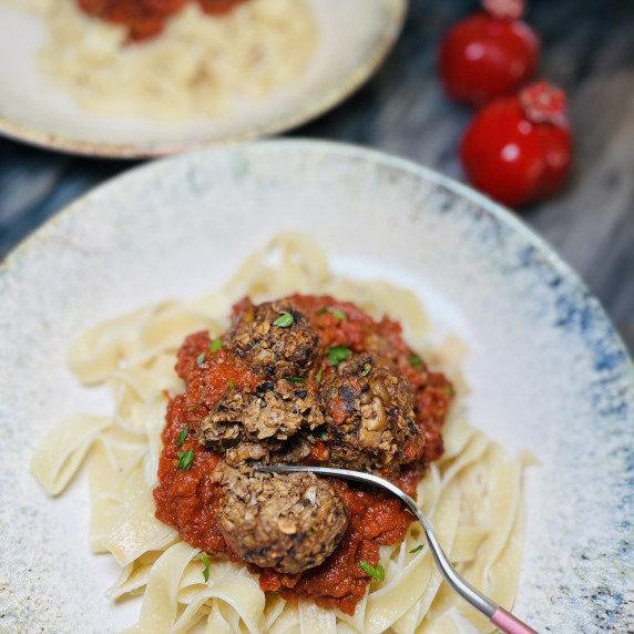 Healthy, Meat-Free Mushroom Meatballs