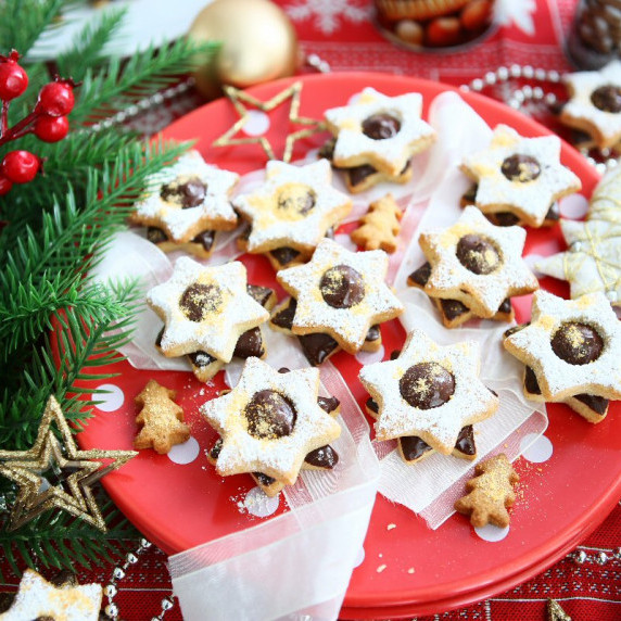 Black and White Star Cookies