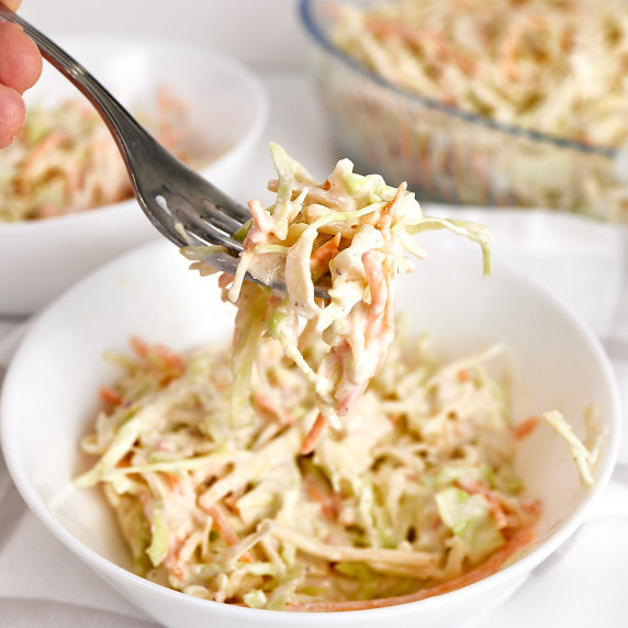 Creamy coleslaw.