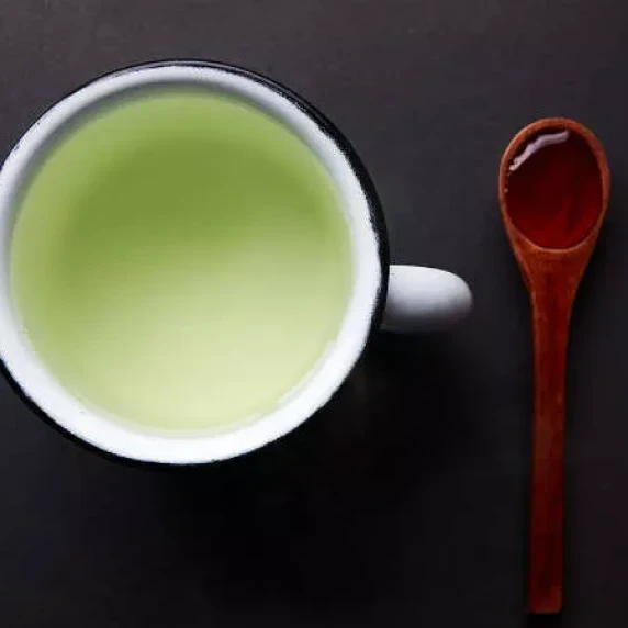 Lemon Verbena Tea with spoon