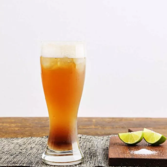 Michelada, a classic Mexican Beer cocktail with fresh squeezed lemon