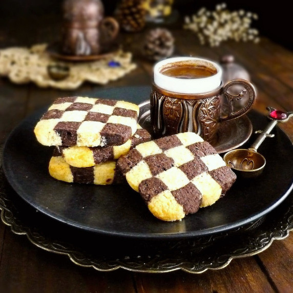 Domino/ checkerboard cookies recipe