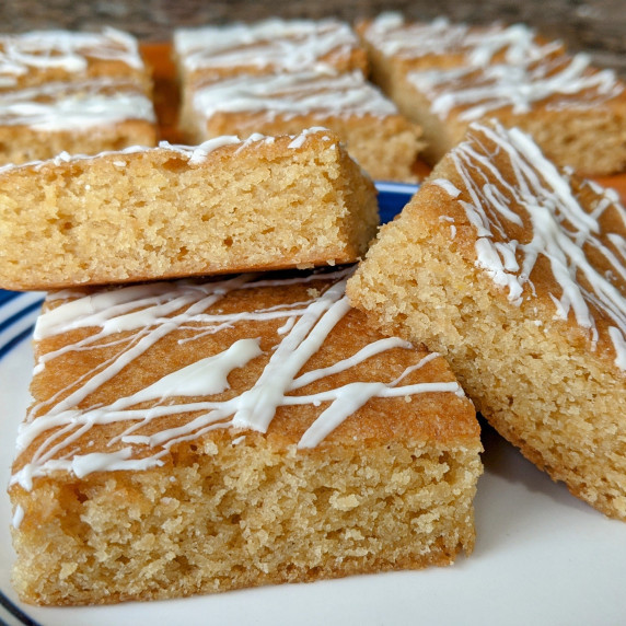 Blondies on a plate