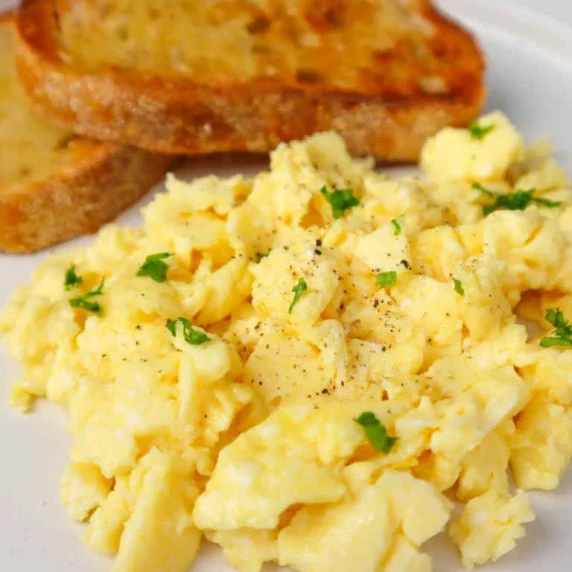 Scrambled Eggs with toast