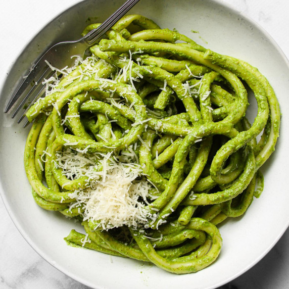 green pesto pasta