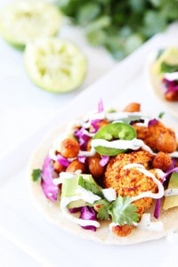 Roasted Cauliflower and Chickpea Tacos