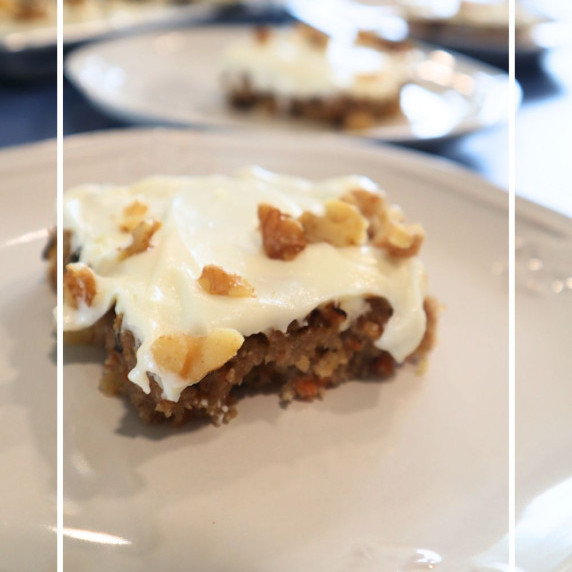 piece of carrot cake bars