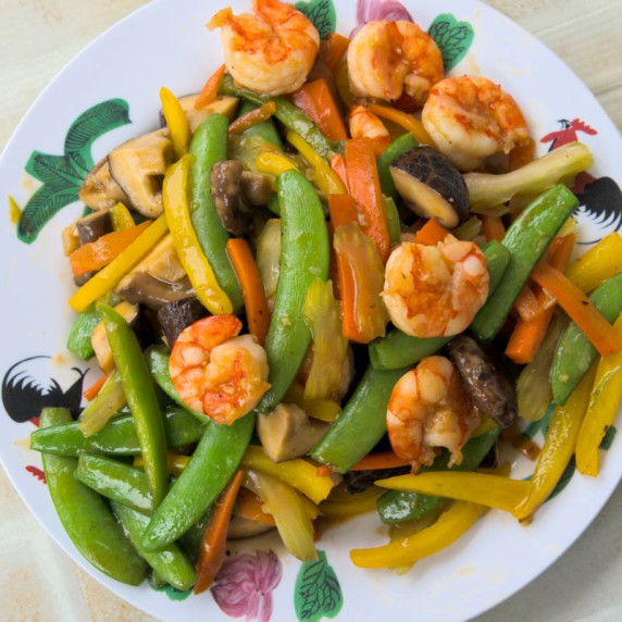 shrimp and vegetable stir fry