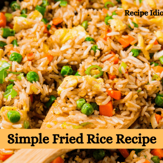 How To Make Simple Fried Rice Recipe In 10 Minute.