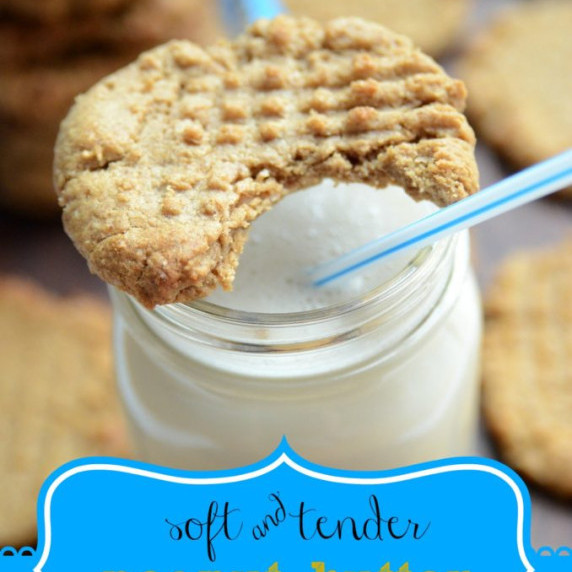 Soft + Tender Peanut Butter Cookies