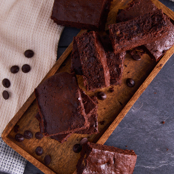 Deeply chocolatey and fudgy Sourdough Brownies with Protein
