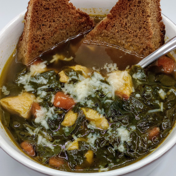 Spinach Soup with Chicken