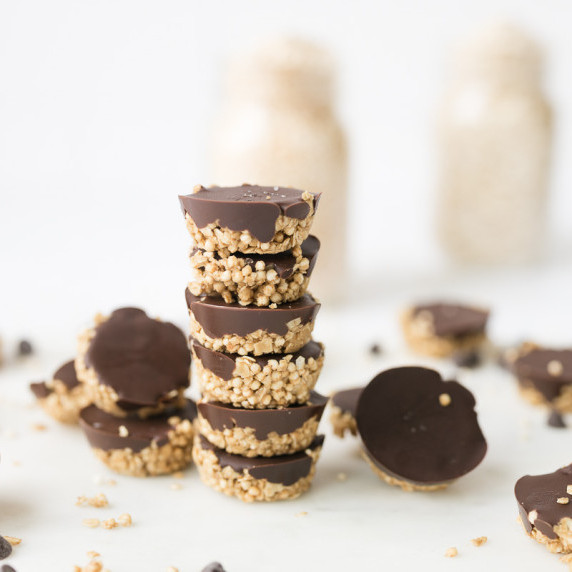 6 SunButter Oat Cups stacked 