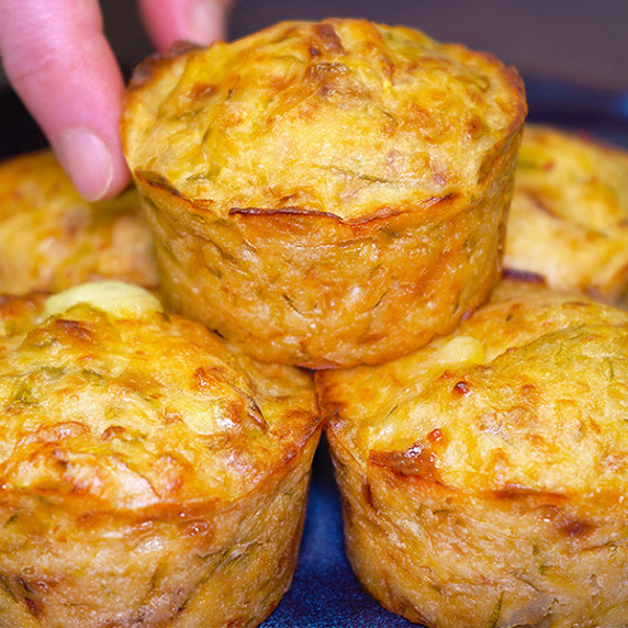 Zucchini Muffins on a plate