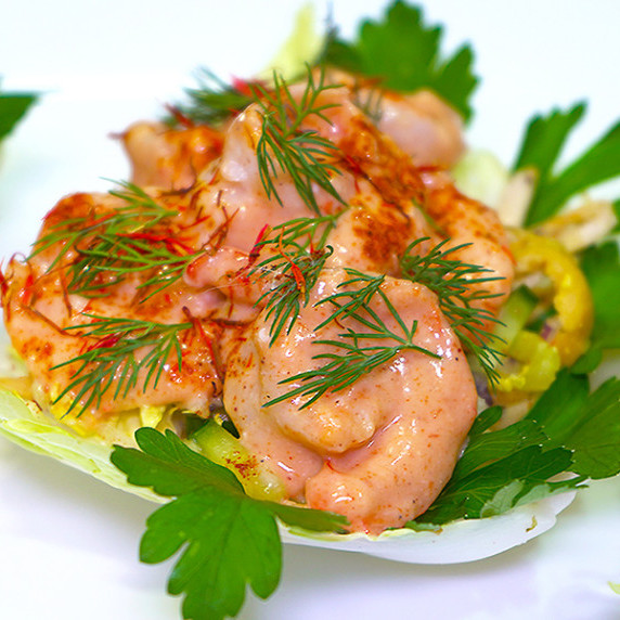 Garlic Shrimp on a plate