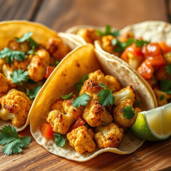 Vegan Cauliflower Tacos: 