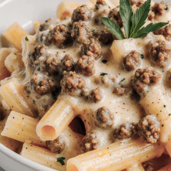 Ground Beef Alfredo Sauce​
