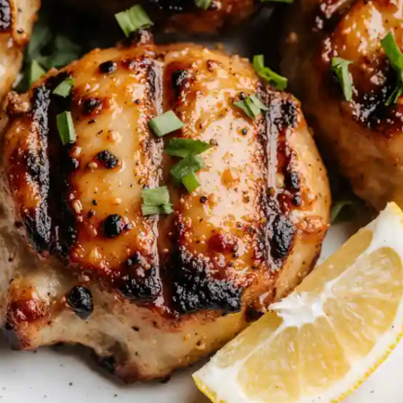 Slathered in barbecue sauce, this grilled BBQ chicken is easy to season, grill and serve!