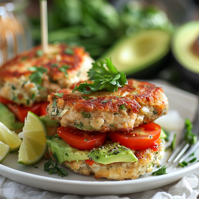 Avocado Chicken Patties for PCOS recipe for managing PCOS symptoms on PCOS Meal Planner