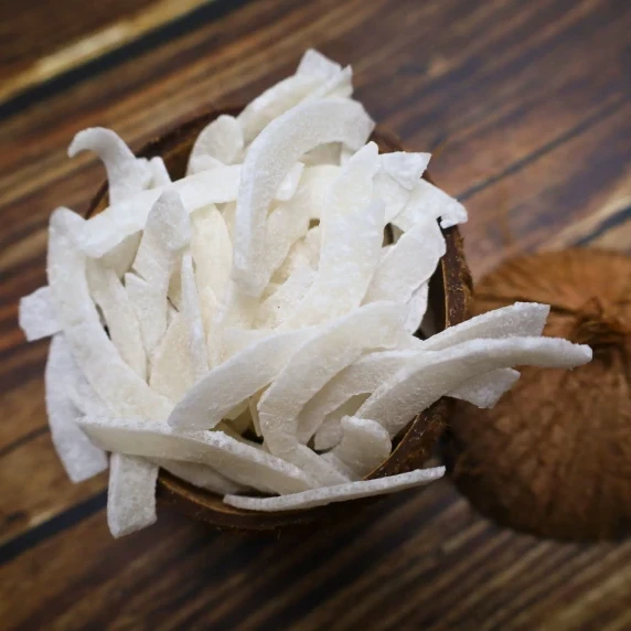 candied coconut ribbons