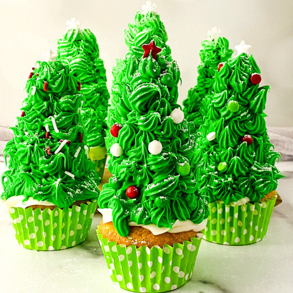 christmas tree cupcakes