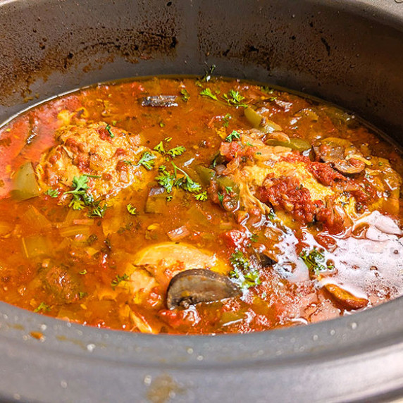 Crockpot Chicken Cacciatore