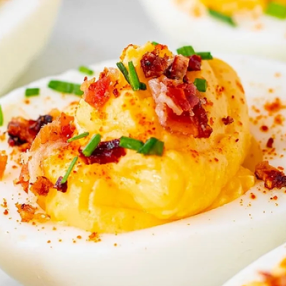 Carnivore Diet Deviled Eggs with Bacon