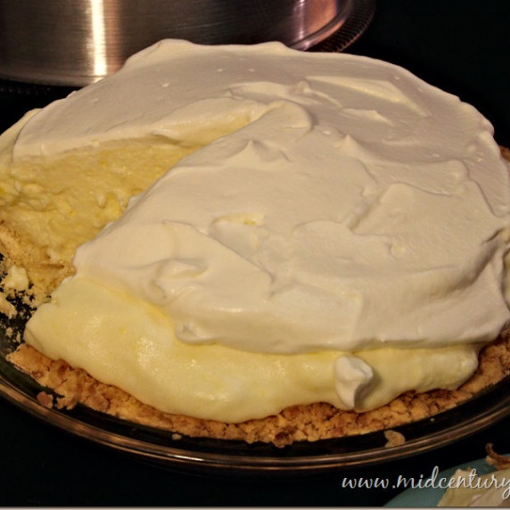 Lemonade Fluff Pie with a Coconut Crust
