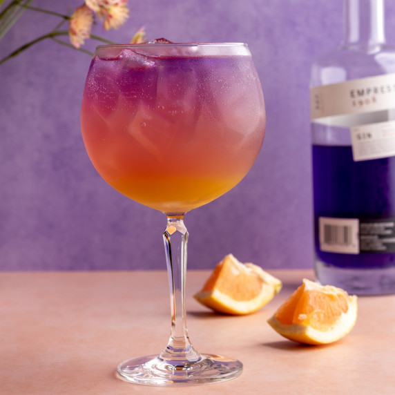 Empress gin cocktail in a glass 