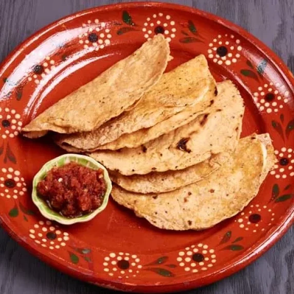 Charcoal Grilled Quesadillas with salsa on the side