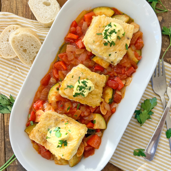 Roman-Style Fish with Ratatouille