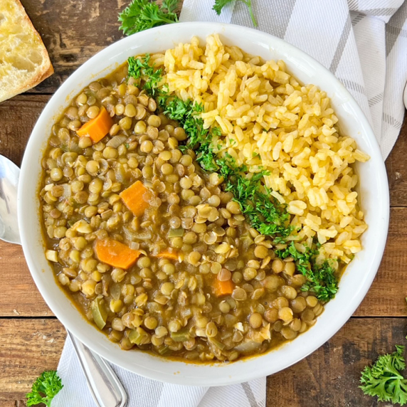 Spanish Lentils with Rice