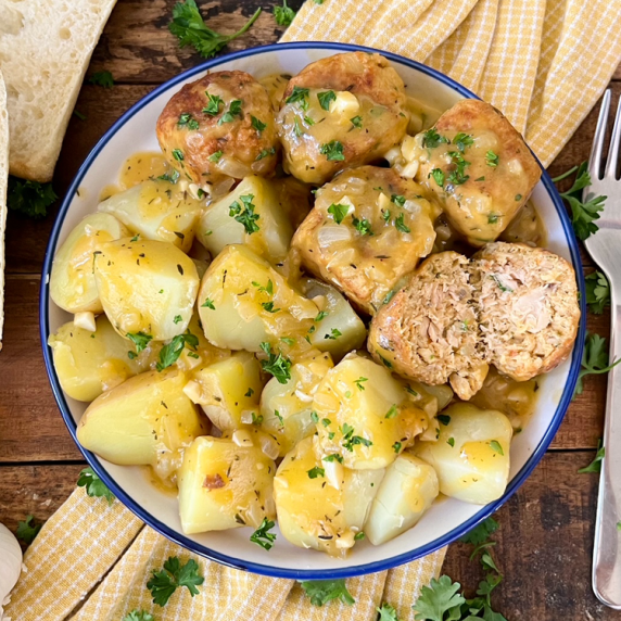 Salmon Meatballs with Potatoes