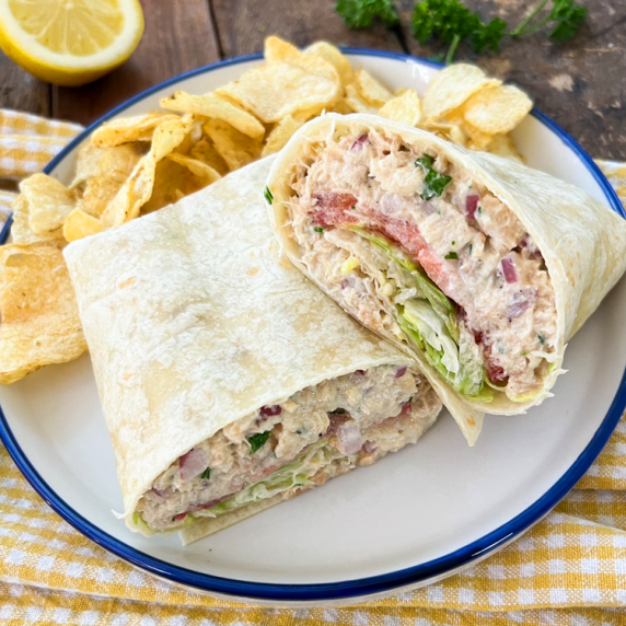 Healthy CREAMY Tuna Wraps