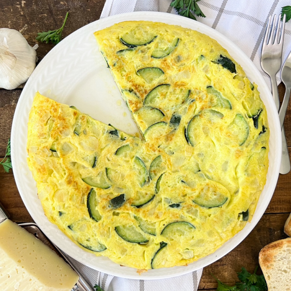 Spanish Zucchini and Cheese Omelette