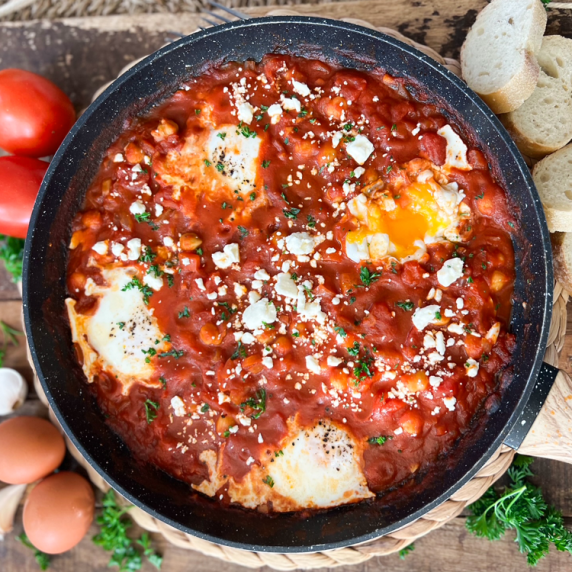 Shakshuka with Chickpeas & Feta