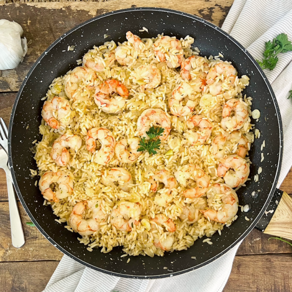 One-Pan Shrimp and Rice Dinner