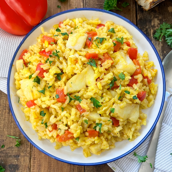 Traditional Spanish Rice with Fish