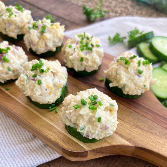 Chickpea Salad Canapés