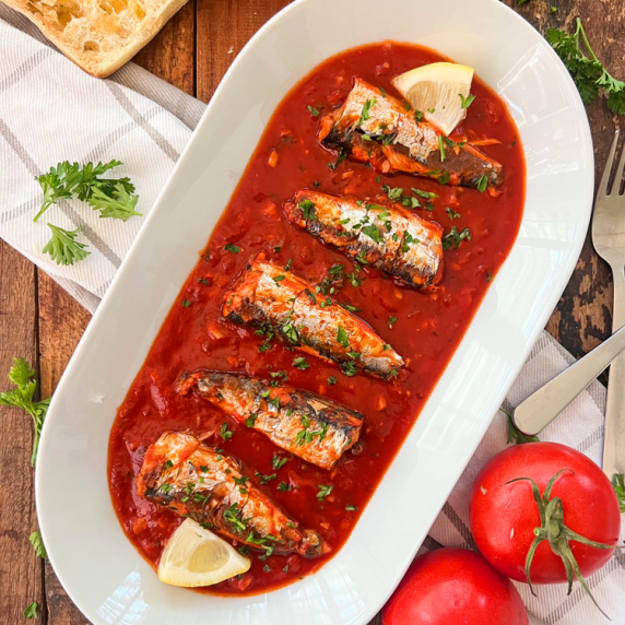 Canned Sardines in Spicy Tomato Sauce