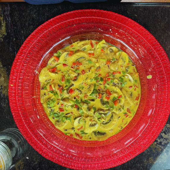 frittata with mushrooms and vegetables