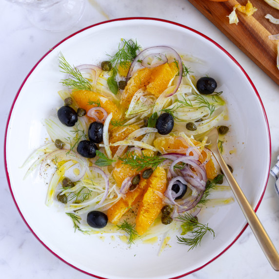 Fresh orange fennel salad with italian dressing