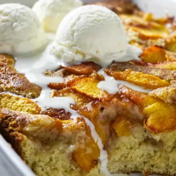 cake with ice cream on top