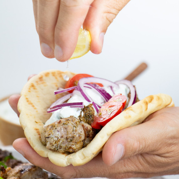 pork souvlaki in pita