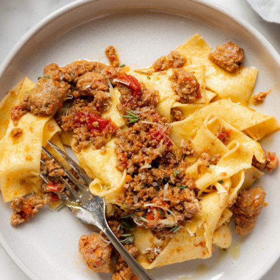 grandma regu with tagliatelle